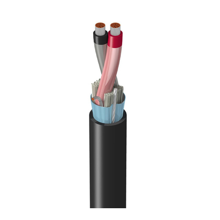 Tray Cable, 12 AWG, 2 Conductor, Aluminum Foil/Polyester Tape, Black