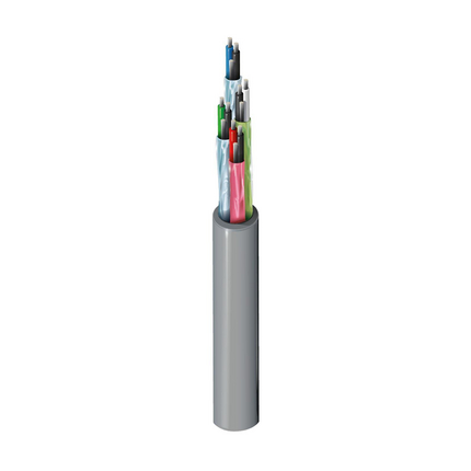 24 AWG, Multi-pair Electronic Cable, 8 Conductor, Aluminum foil/polyester tape, Gray9728