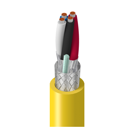 15 & 18 AWG, Multi-conductor Electronic Cable, 2 Conductor, Aluminum foil/polyester tape, Yellow3083A