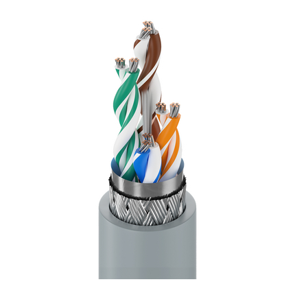 24 AWG, Multi-pair Electronic Cable, 8 Conductor, Unshielded, Gray8334
