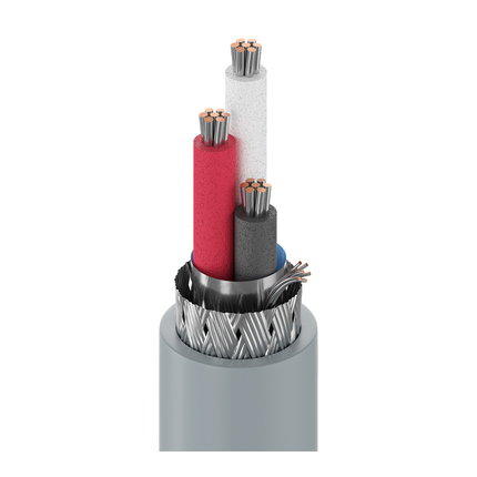 24 AWG, Multi-conductor Electronic Cable, 3 Conductor, Unshielded, Gray9925
