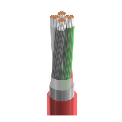 18 AWG, Multi-conductor Electronic Cable, 4 Conductor, Unshielded, RedClassics High-Temp