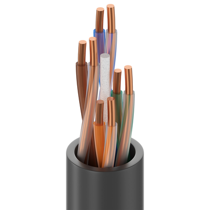 Industrial Ethernet Cable, 23 AWG, Unshielded, 8 Conductor, 300V, Black