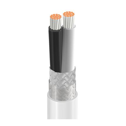 Type E Cable, 20 AWG, 2 Conductor, TFE Insulated, TFE Jacket, White