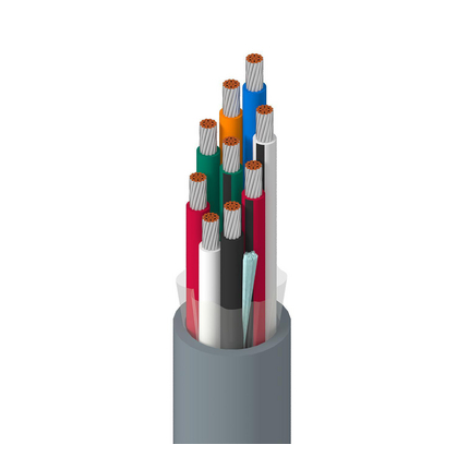 16 AWG, Multi-conductor Electronic Cable, 9 Conductor, Unshielded, GrayClassics Low-Temp