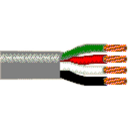 16 AWG, Multi-conductor Electronic Cable, 4 Conductor, Unshielded, Black1308A