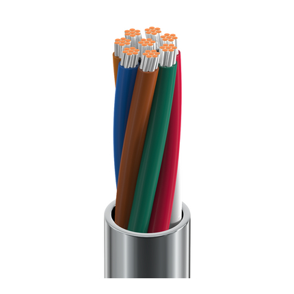 22 AWG, Multi-conductor Electronic Cable, 8 Conductor, Unshielded, GrayClassics Low-Temp