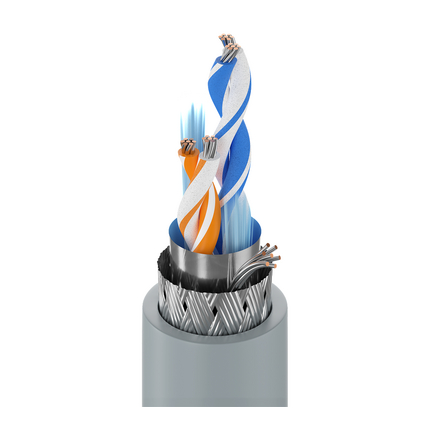 28 AWG, Multi-pair Electronic Cable, 4 Conductor, Unshielded, Gray8132