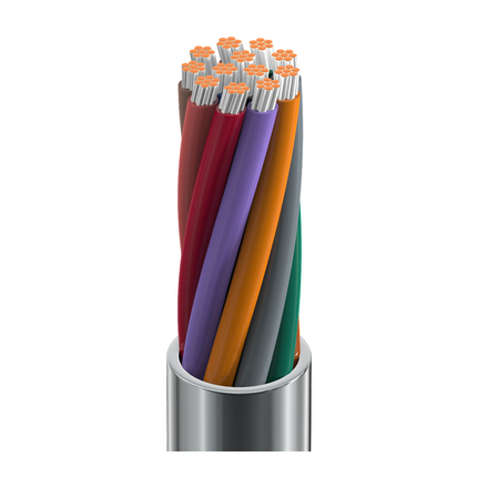 22 AWG, Multi-conductor Electronic Cable, 12 Conductor, Unshielded, GrayClassics Low-Temp