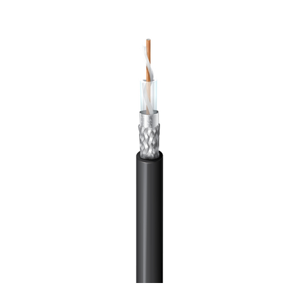 RG8/U Coaxial Cable, 10 AWG, Shielded, Black, 89913