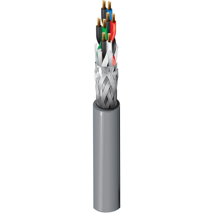 28 AWG, Multi-pair Electronic Cable, 8 Conductor, Unshielded, Gray9806