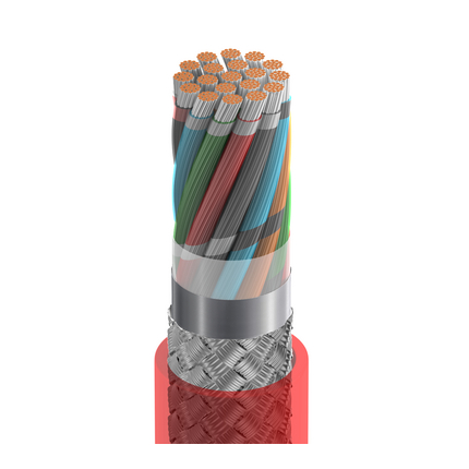 16 AWG, Multi-conductor Electronic Cable, 19 Conductor, RedClassics High-Temp