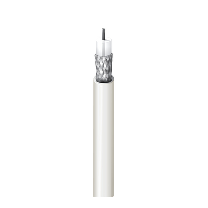 M17/172 Coaxial Cable 26 AWG, Stranded, 50 OHMS, White, 83284