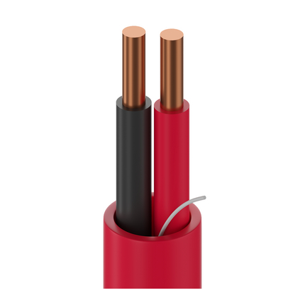 16 AWG, Multi-conductor Electronic Cable, 2 Conductor, Unshielded, Red5220UL