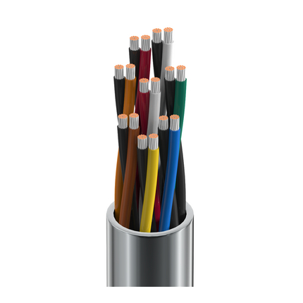 18 AWG, Multi-pair Electronic Cable, 16 Conductor, Unshielded, Gray9161
