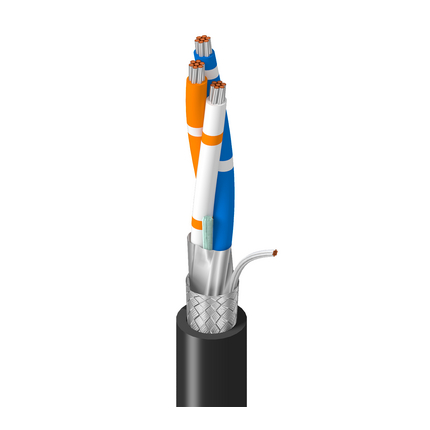 22 AWG, Multi-conductor Electronic Cable, 4 Conductor, Unshielded, Black3106A