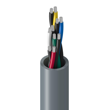 18 AWG, Multi-pair Electronic Cable, 10 Conductor, Unshielded, Gray9159