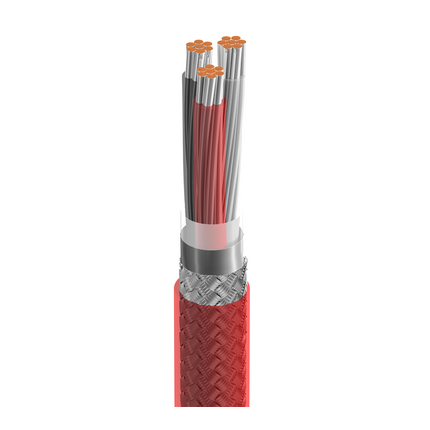22 AWG, Multi-conductor Electronic Cable, 3 Conductor, Unshielded, RedClassics High-Temp