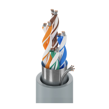 24 AWG, Multi-pair Electronic Cable, 8 Conductor, Aluminum foil/polyester tape, Gray1421A