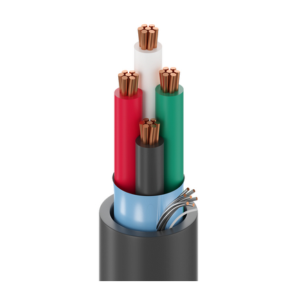 22 AWG, Multi-conductor Electronic Cable, 4 Conductor, Unshielded, Natural6502FE