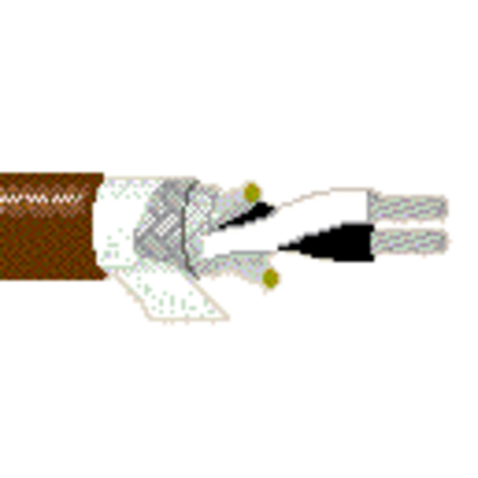 16 AWG, Multi-conductor Electronic Cable, 2 Conductor, Unshielded, Brown