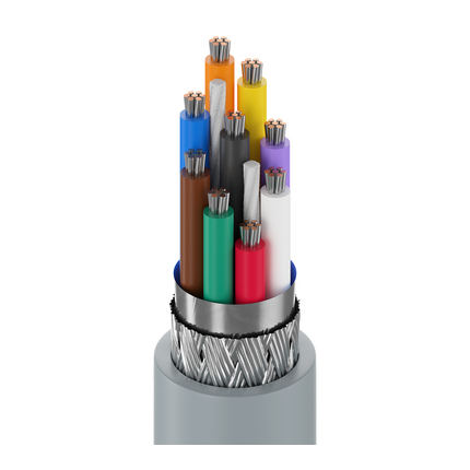 24 AWG, Multi-pair Electronic Cable, 8 Conductor, Unshielded, Gray8104