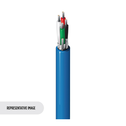 22 AWG, Multi-pair Electronic Cable, 4 Conductor, Aluminum foil/polyester tape, White1325A