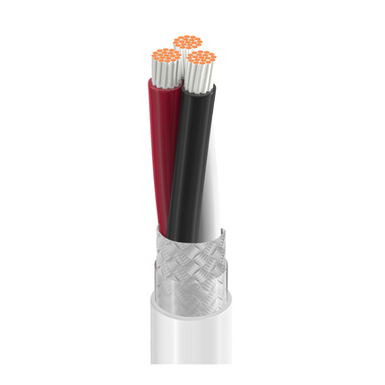 Type E Cable, 18 AWG, 3 Conductor, TFE Insulated, TFE Jacket, White
