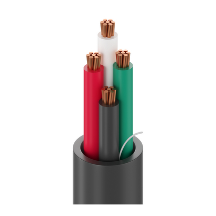 18 AWG, Multi-conductor Electronic Cable, 4 Conductor, Unshielded, Gray5302UE