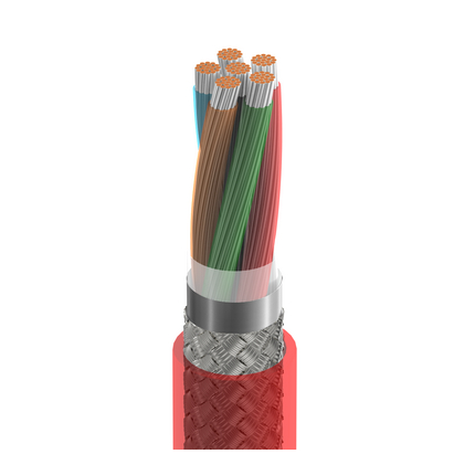 18 AWG, Multi-conductor Electronic Cable, 6 Conductor, Unshielded, Red83656