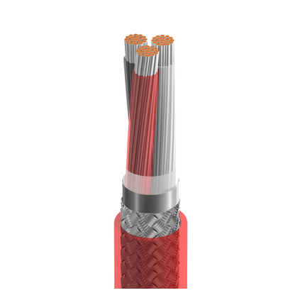 18 AWG, Multi-conductor Electronic Cable, 3 Conductor, Unshielded, RedClassics High-Temp