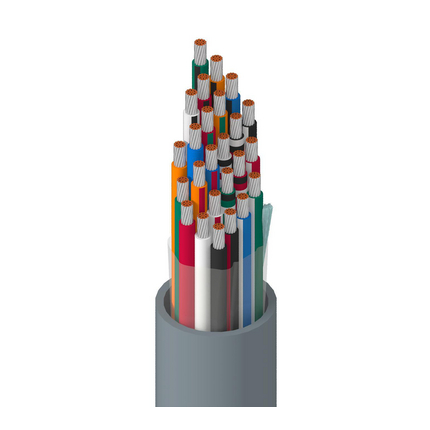 16 AWG, Multi-conductor Electronic Cable, 25 Conductor, Unshielded, GrayClassics Low-Temp