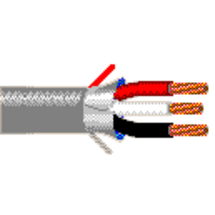 20 AWG, Multi-conductor Electronic Cable, 3 Conductor, Unshielded, Gray5401FE