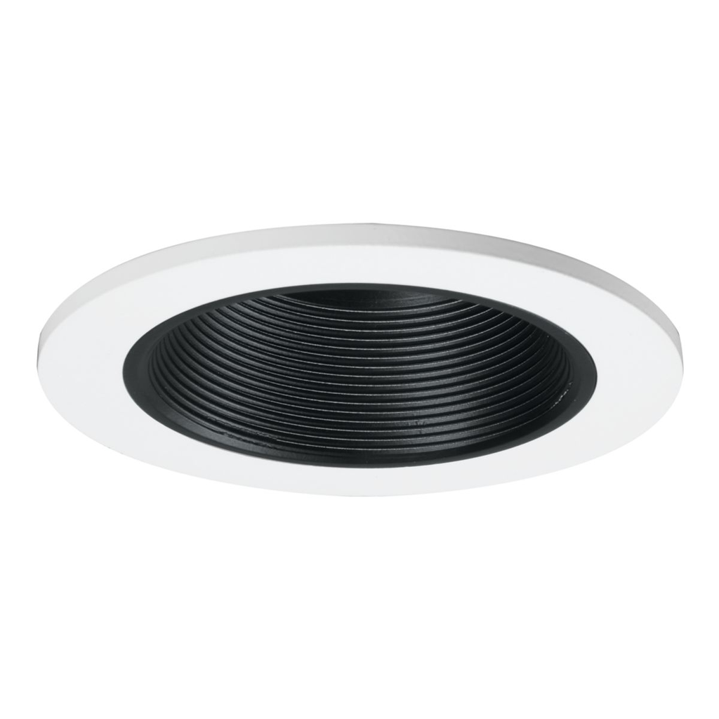 Product image for Halo 3003WHBB 3" Trim Adjustable 35 Degree Baffle White Trim with Black Baffle