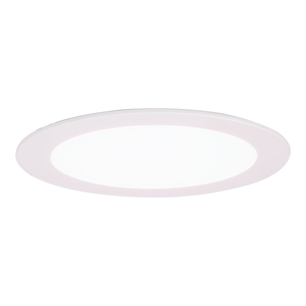 Product image for Halo HLB6ROTMW 6" Round LED Downlight Oversized Trim, 6.8" ID, 8.86" OD, Matte White