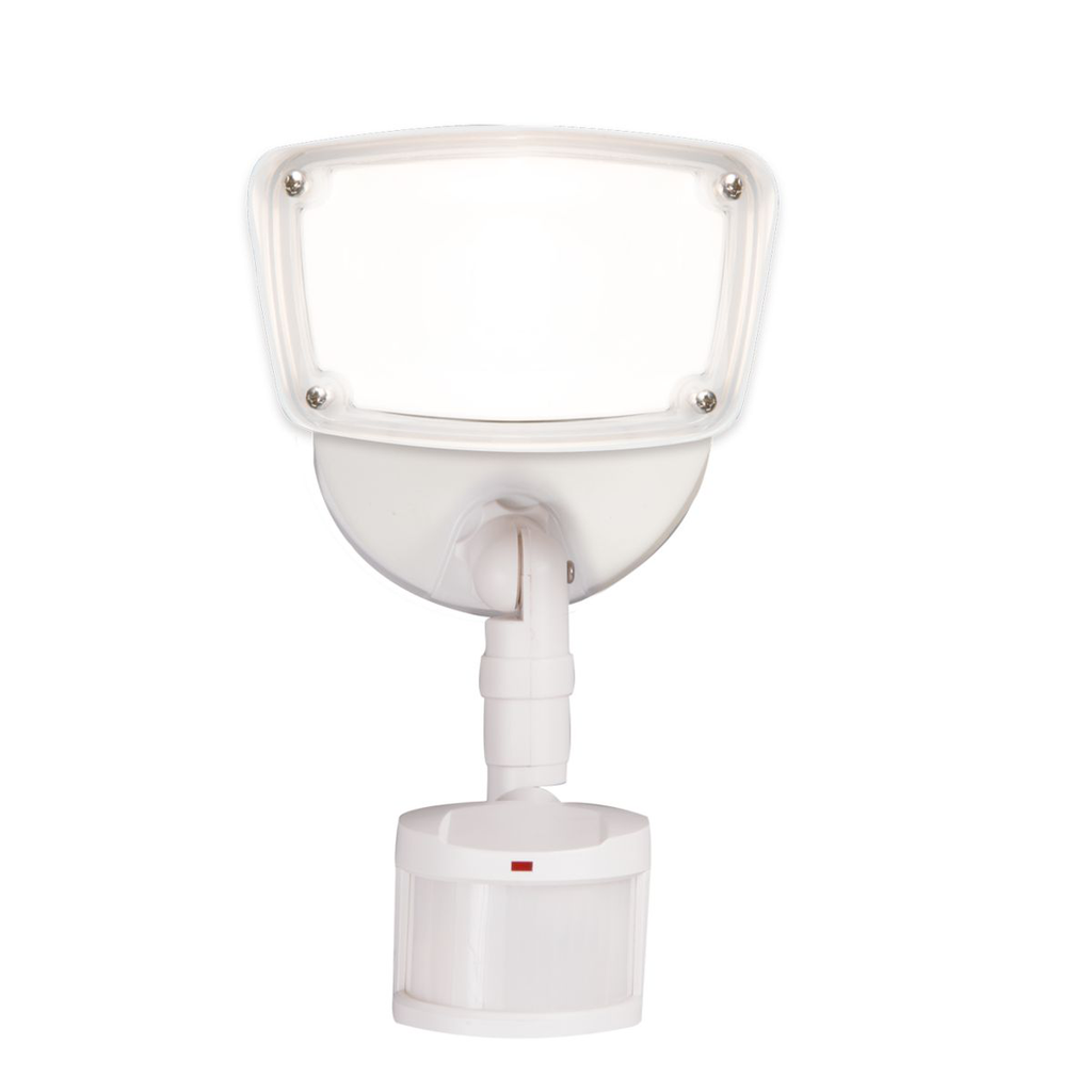 Product image for Halo MSS153T18W Single LED Motion Flood, 180deg PIR, Selectable CCT, White