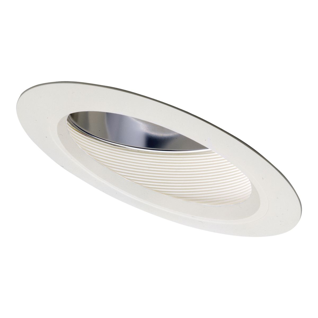 Product image for Halo 496W 6" Trim Baffle with Reflector - Slope Ceiling Trim White Trim with White Baffle and Reflector