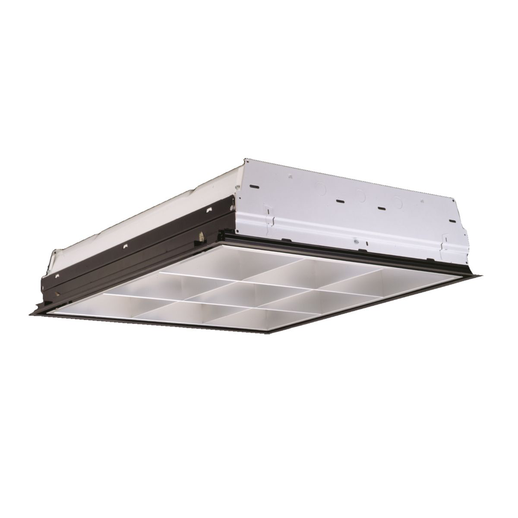 Product image for Metalux 2EP3GAVX-2U6T8S33I-UNV-EB81-U 2 U-Lamp, 2'x2' Air Supply Parabolic, w/Vanes, 9 Cell, Semi Specular/Low Iridescent Haze 3" Louver, CEE Listed Electronic Ballast, T8