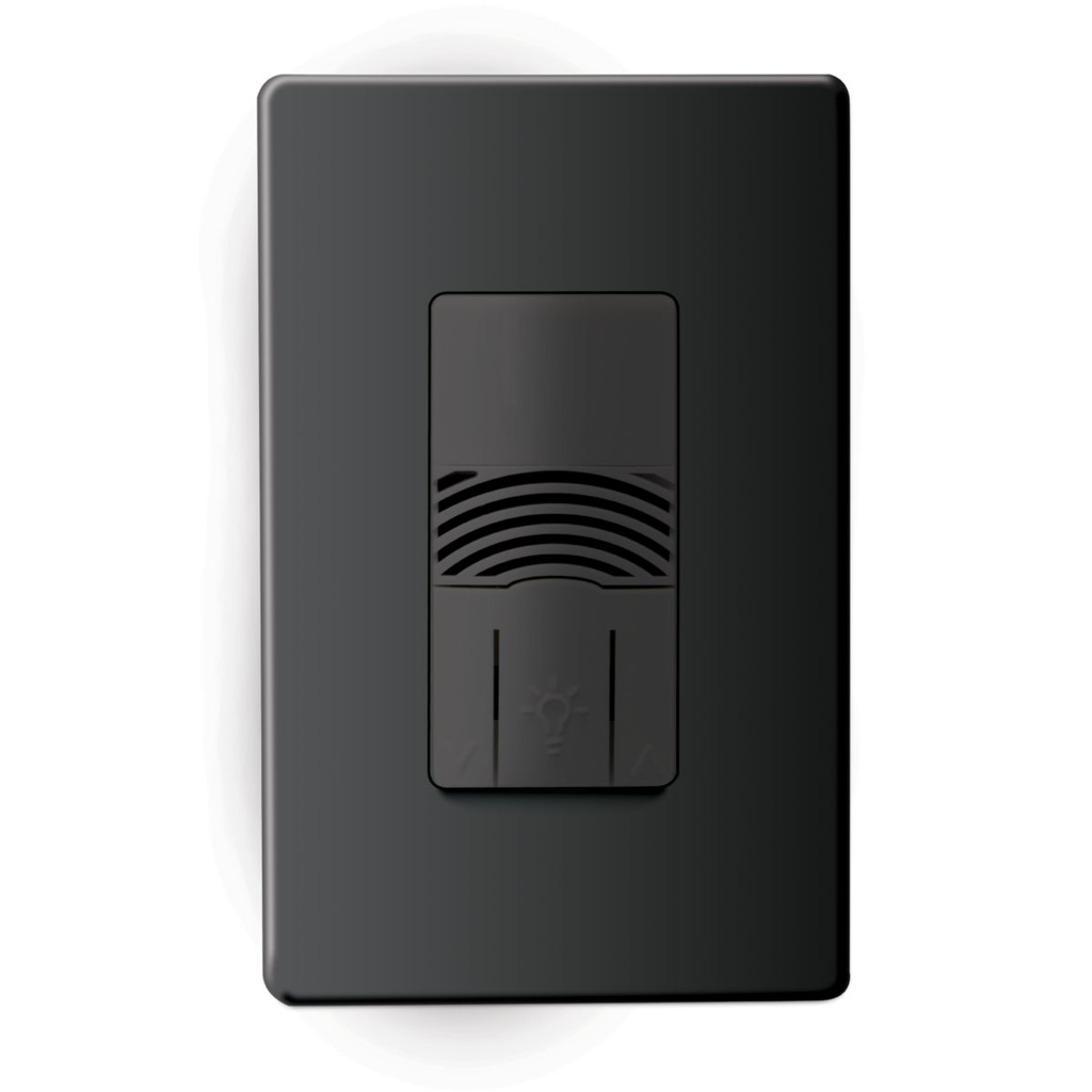 Product image for Metalux OSW-D-010-B Dual Tech 0-10V Wall Switch Sensor, 120/277VAC, Black