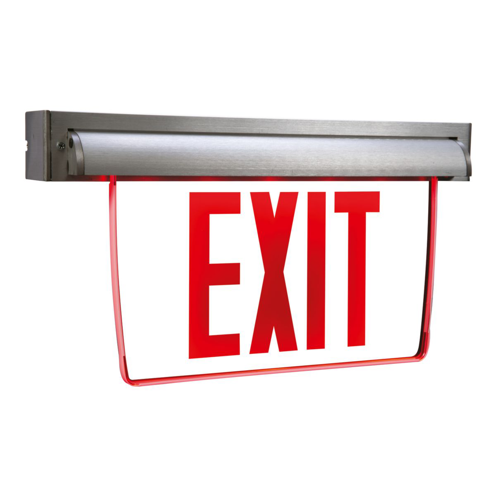 Product image for Metalux eux71r Edge-Lit Exit Self Powered, Single Sided, Red Letters, 120-277V