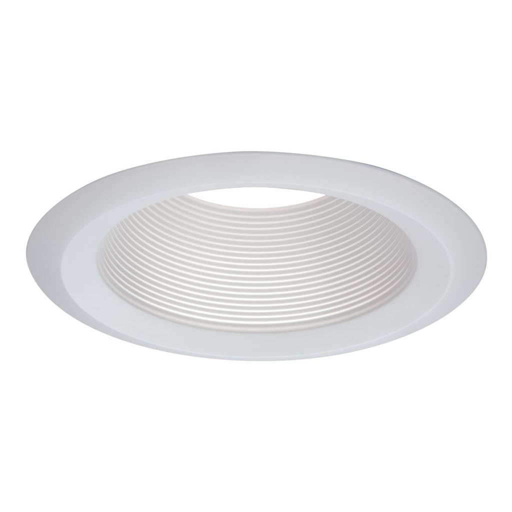 Product image for Halo 6102WB 6" White Tapered Metal Baffle, White Self-Flange Ring