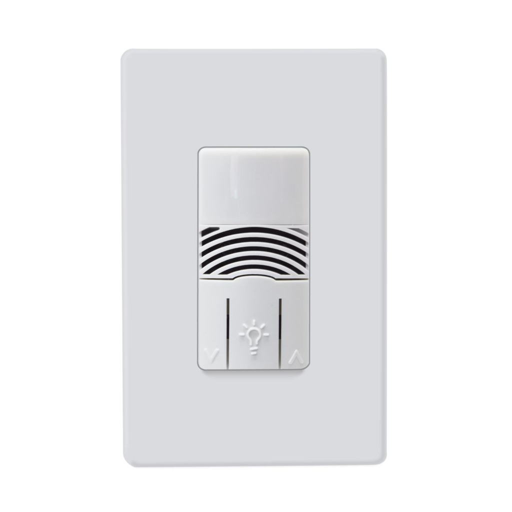 Product image for Greengate OSW-D-010-W Dual Tech 0-10V Wall Switch Sensor, 120/277VAC, White