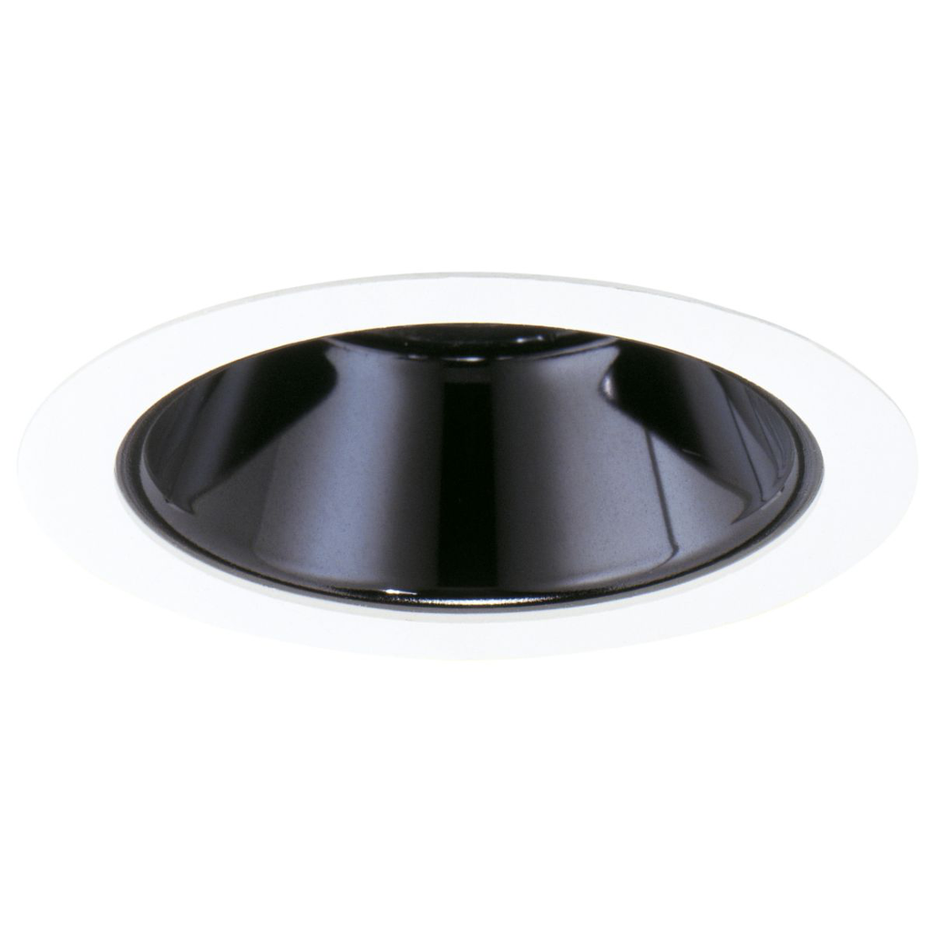 Product image for Halo 1421MB1 4" Trim Reflector White Trim, Specular Black Reflector, MR16