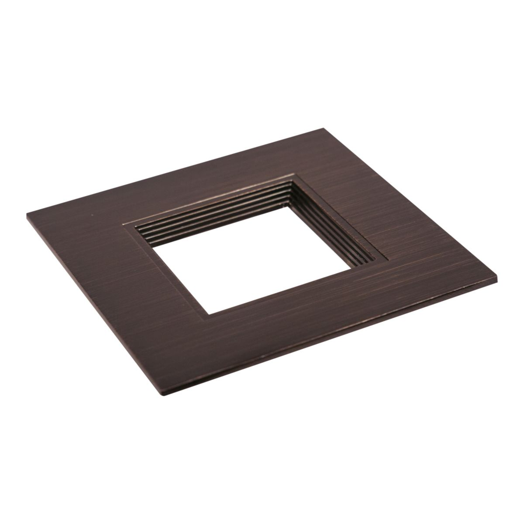 Product image for Halo RSQ4TRMTBZB 4" square trim, tucson bronze flange and baffle