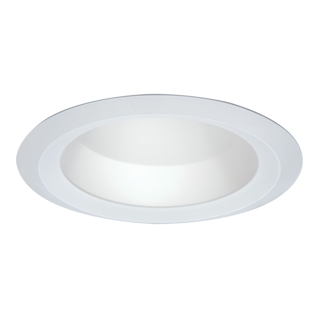 Product image for Halo 6121WH 6" Shallow Full Cone White Reflector, White Self-Flange Ring