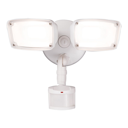 Product image for Halo MST203T18W Twin LED Motion Flood, 180 degree PIR, Selectable CCT, White