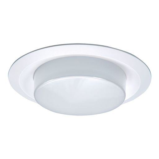 Product image for Halo 6162WH 6" Drop Opal Plastic Lens, Reflector, White Plastic Trim, Showerlight
