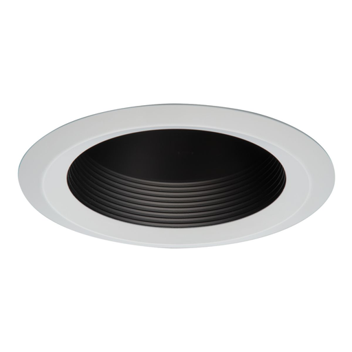Product image for Halo 6126BB 6" Shallow Full Cone Black Baffle, White Self-Flange Ring