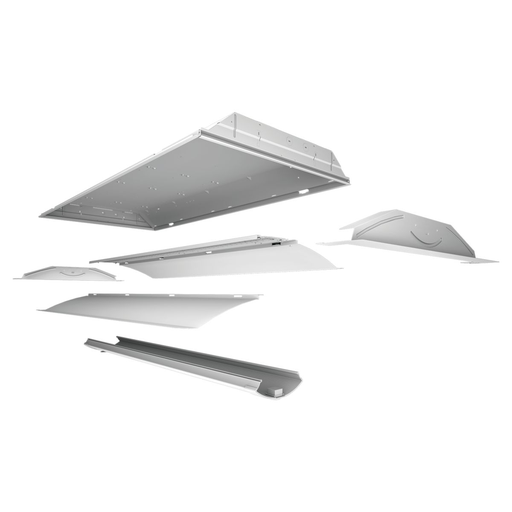 Product image for Metalux 22CZRK-LD4-24-UNV-L840-CD1-U 2X2 LED Cruze Retrofit Kit, Ribbed Frosted Acrylic Lens, 2400 Lumens, 85 CRI, 4000K, and UNV 0-10V Dimming Driver