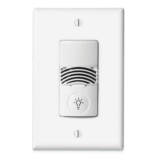 Product image for Greengate VNW-D-1001-MV-N-W Vacancy Dual Tech Single Level, Neutral Required, 120/277V Wall Switch Sensor, White
